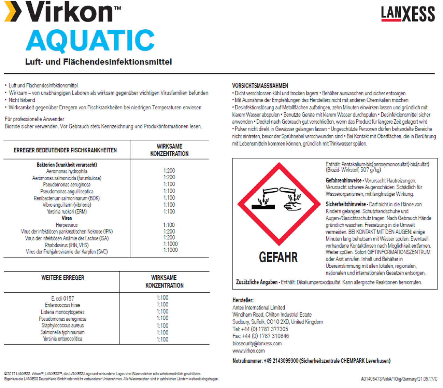 Virkon Aquatic 50kg - Alles-Fisch